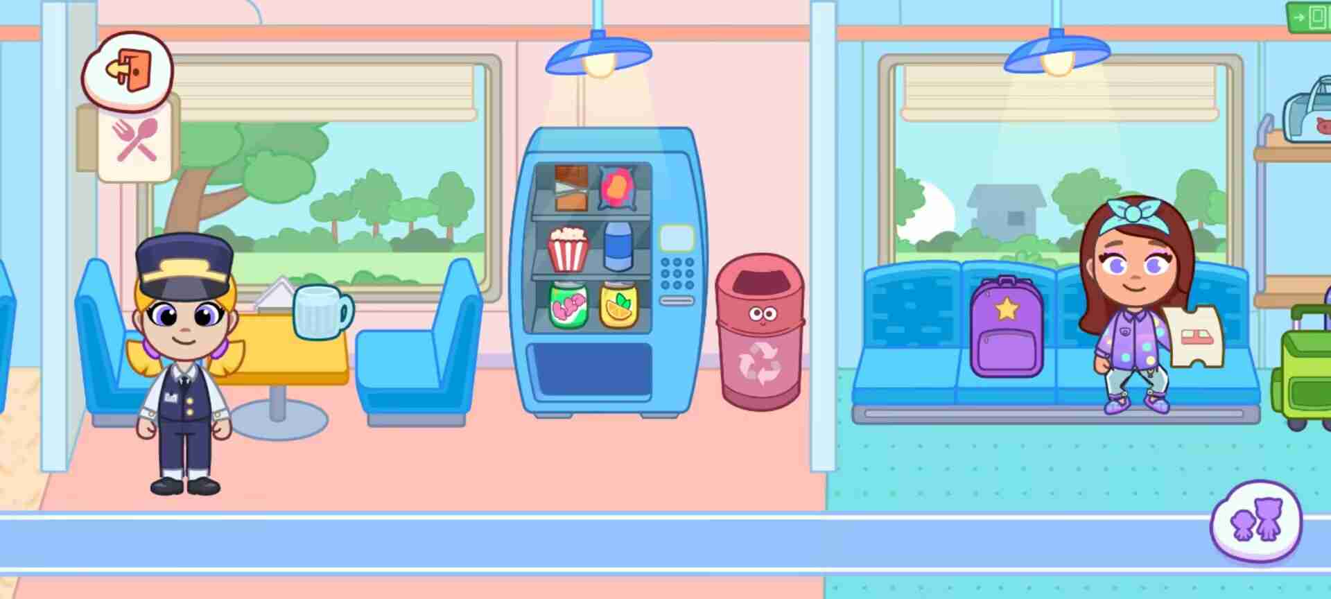 《汤姆猫小镇》火车铁道生活场景玩法