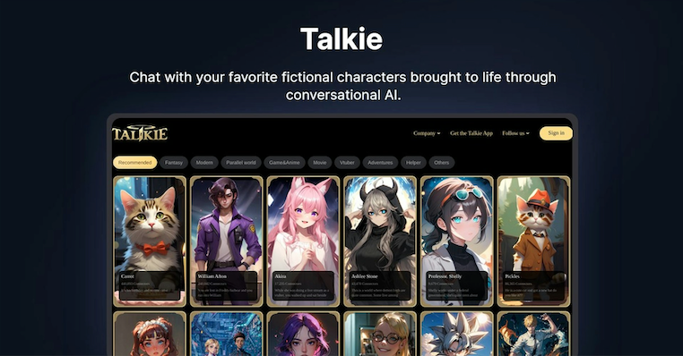 Talkie官方网站直达链接 Talkie平台智能对话功能主页官方入口地址