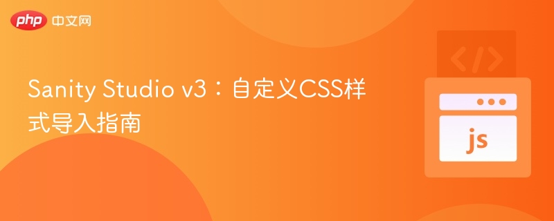 Sanity Studio v3：自定义CSS样式导入指南
