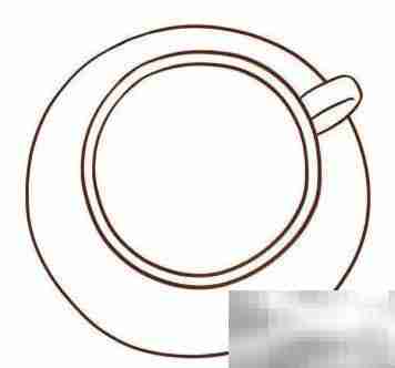 拉丝咖啡简笔画教程