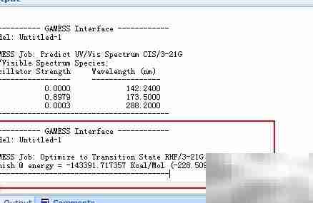 ChemOffice计算过渡态能量