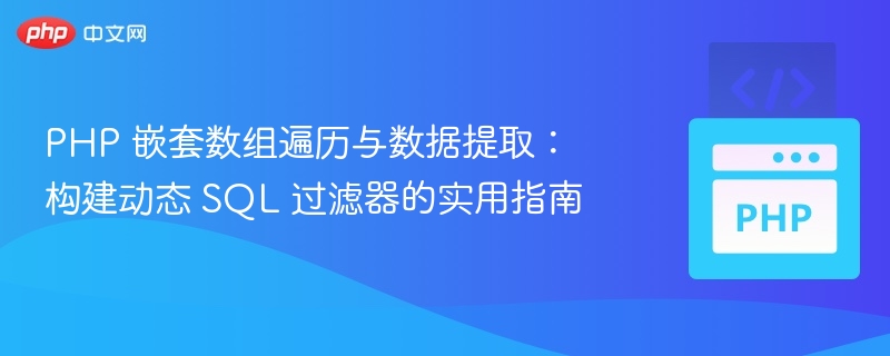 PHP 嵌套数组遍历与数据提取：构建动态 SQL 过滤器的实用指南