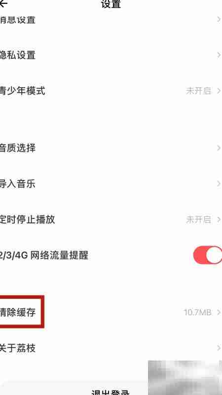 荔枝缓存清理方法