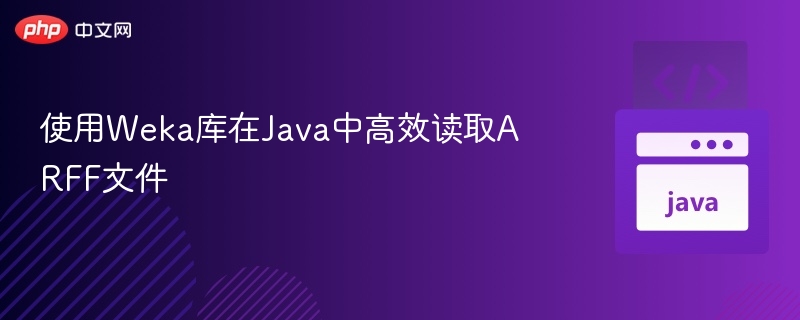 使用Weka库在Java中高效读取ARFF文件
