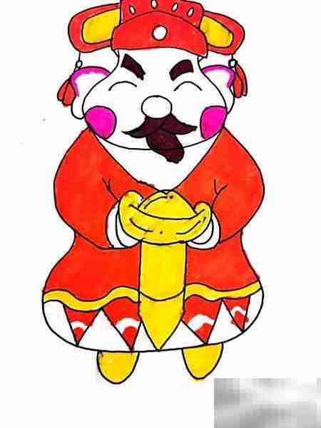 财神送福简笔画教程