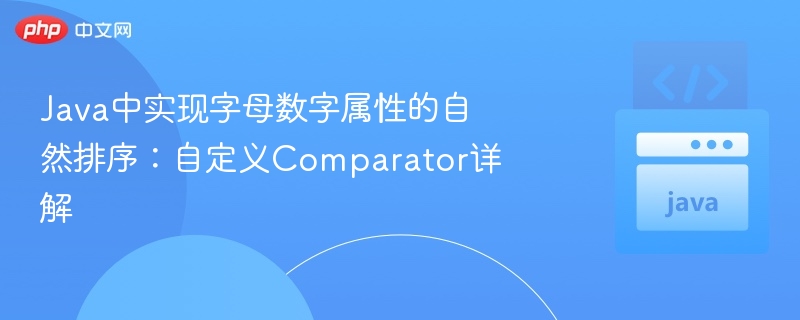 Java中实现字母数字属性的自然排序：自定义Comparator详解
