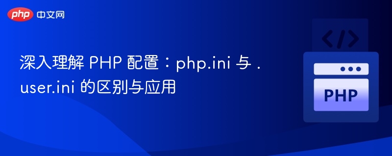 深入理解 PHP 配置:php.ini 与 .user.ini 的区别与应用