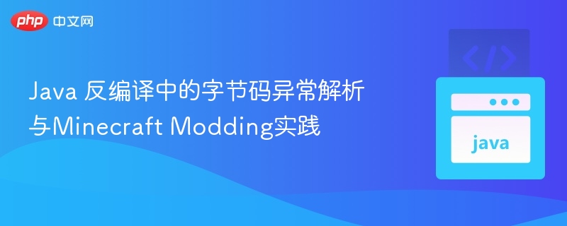 Java 反编译中的字节码异常解析与Minecraft Modding实践
