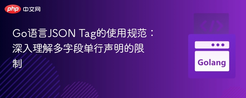 Go语言JSON Tag的使用规范:深入理解多字段单行声明的限制