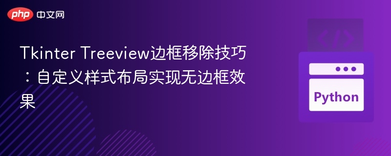 Tkinter Treeview边框移除技巧：自定义样式布局实现无边框效果
