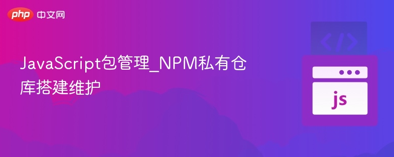 JavaScript包管理_NPM私有仓库搭建维护