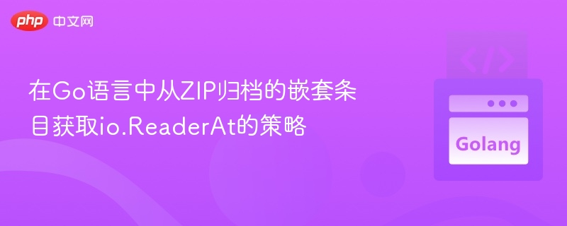 在Go语言中从ZIP归档的嵌套条目获取io.ReaderAt的策略