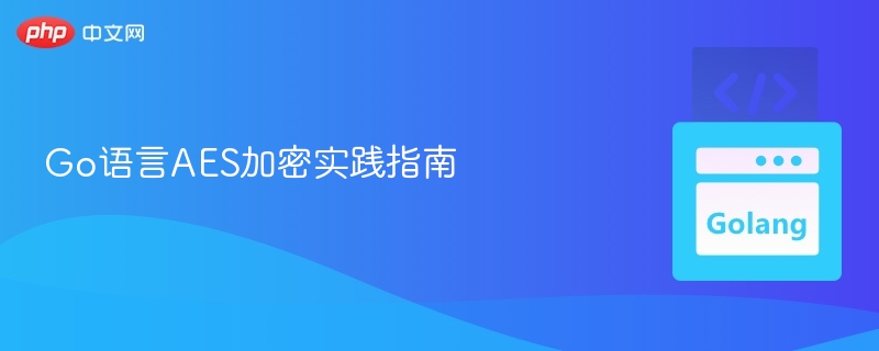 Go语言AES加密实践指南
