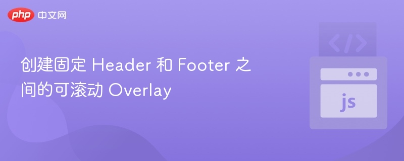 创建固定 Header 和 Footer 之间的可滚动 Overlay