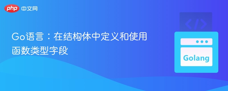 Go语言：在结构体中定义和使用函数类型字段
