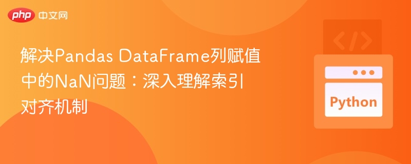 解决Pandas DataFrame列赋值中的NaN问题:深入理解索引对齐机制