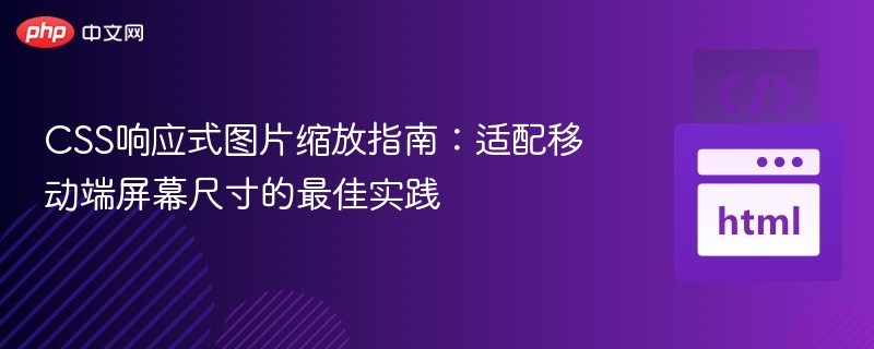 CSS响应式图片缩放指南：适配移动端屏幕尺寸的最佳实践
