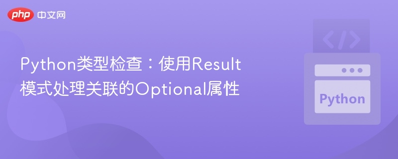 Python类型检查：使用Result模式处理关联的Optional属性