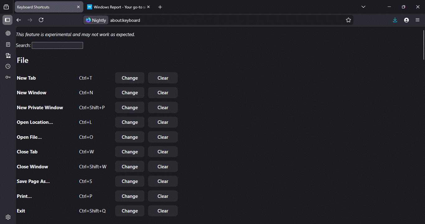 Firefox 浏览器将允许用户自定义键盘快捷键