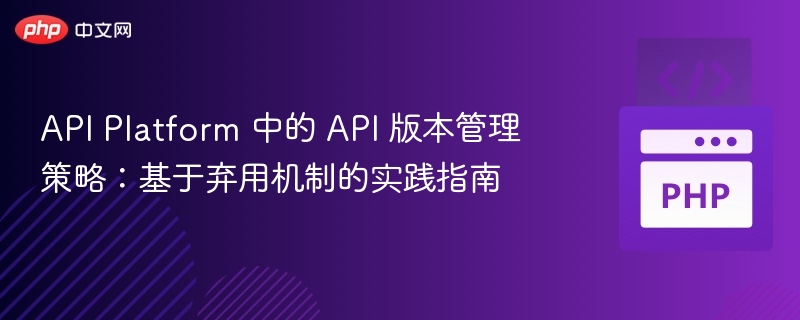 API Platform 中的 API 版本管理策略:基于弃用机制的实践指南