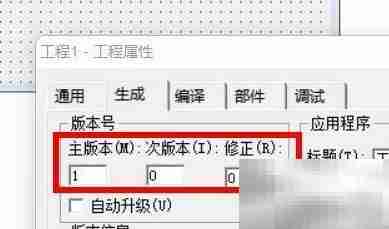 VB版本号设置方法
