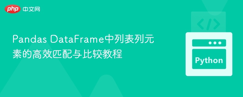 Pandas DataFrame中列表列元素的高效匹配与比较教程