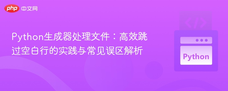 Python生成器处理文件：高效跳过空白行的实践与常见误区解析

