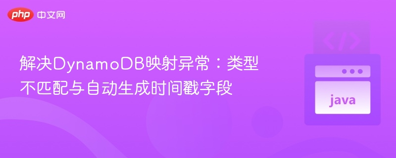 解决DynamoDB映射异常:类型不匹配与自动生成时间戳字段