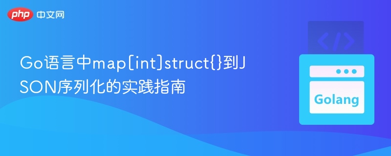 Go语言中map[int]struct{}到JSON序列化的实践指南
