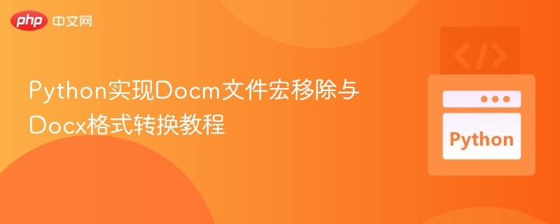 Python实现Docm文件宏移除与Docx格式转换教程
