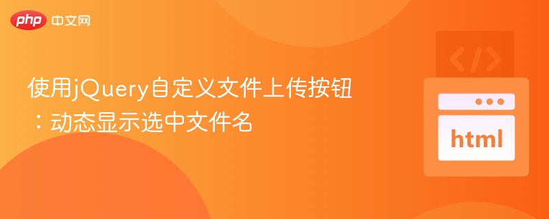 使用jQuery自定义文件上传按钮:动态显示选中文件名
