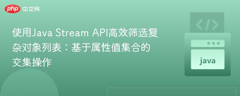 使用Java Stream API高效筛选复杂对象列表:基于属性值集合的交集操作