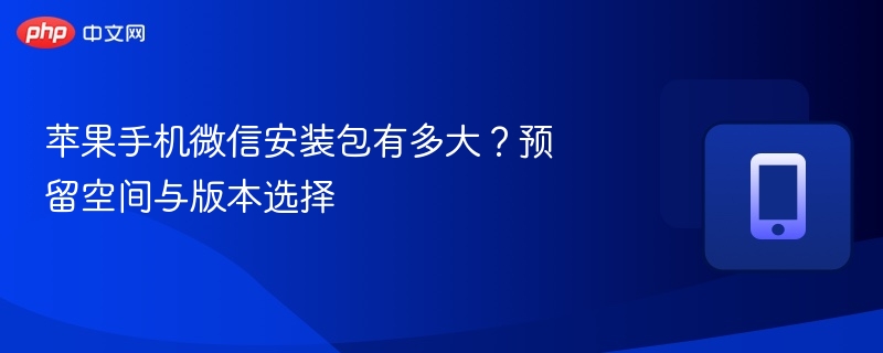 苹果手机微信安装包有多大？预留空间与版本选择