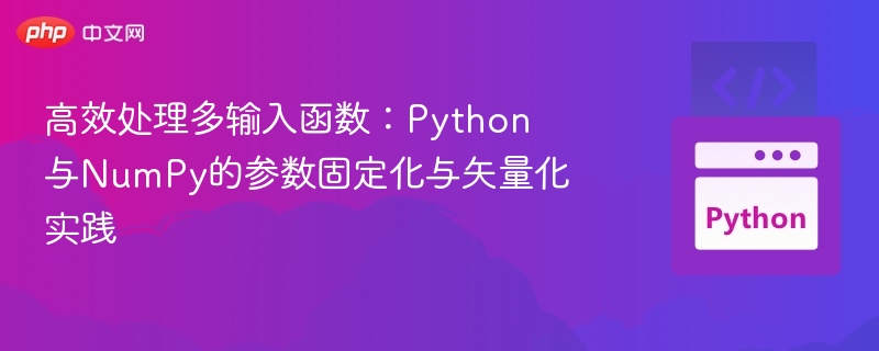 高效处理多输入函数:Python与NumPy的参数固定化与矢量化实践