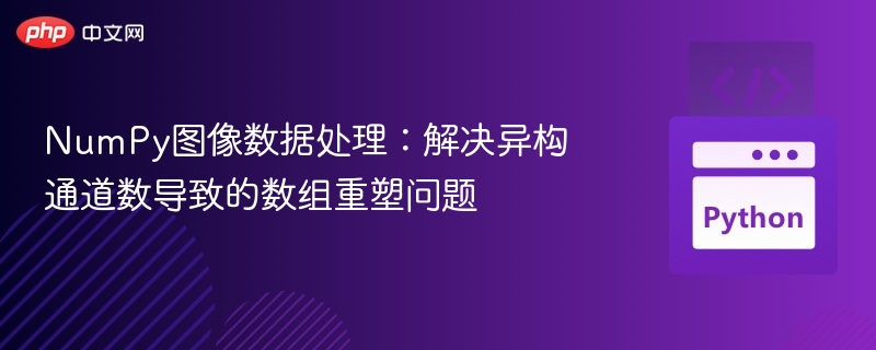 NumPy图像数据处理:解决异构通道数导致的数组重塑问题