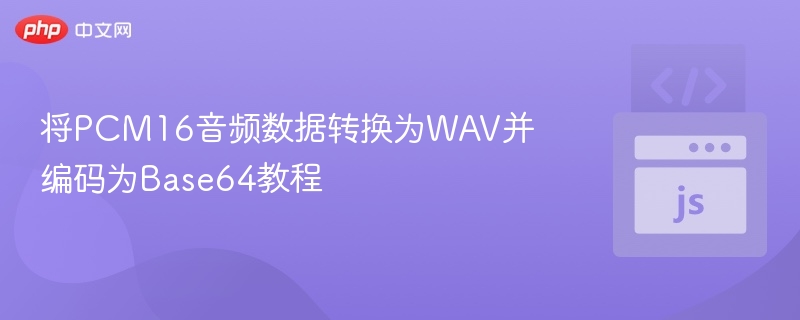 将PCM16音频数据转换为WAV并编码为Base64教程
