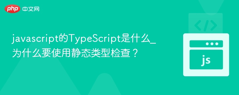 javascript的TypeScript是什么_为什么要使用静态类型检查？