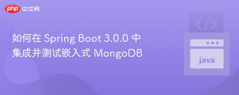 如何在 Spring Boot 3.0.0 中集成并测试嵌入式 MongoDB