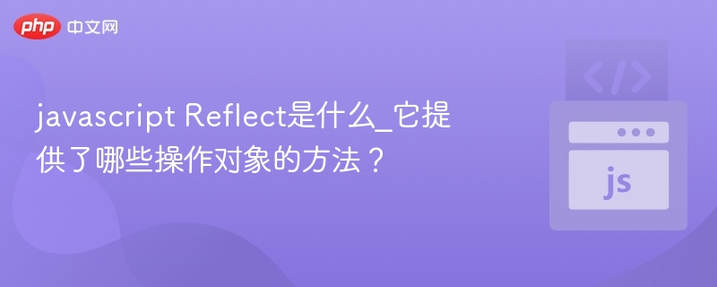 javascript Reflect是什么_它提供了哪些操作对象的方法？