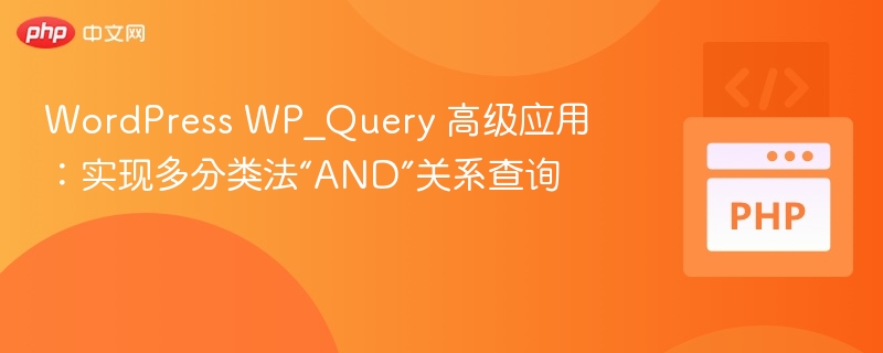 WordPress WP_Query 高级应用：实现多分类法“AND”关系查询
