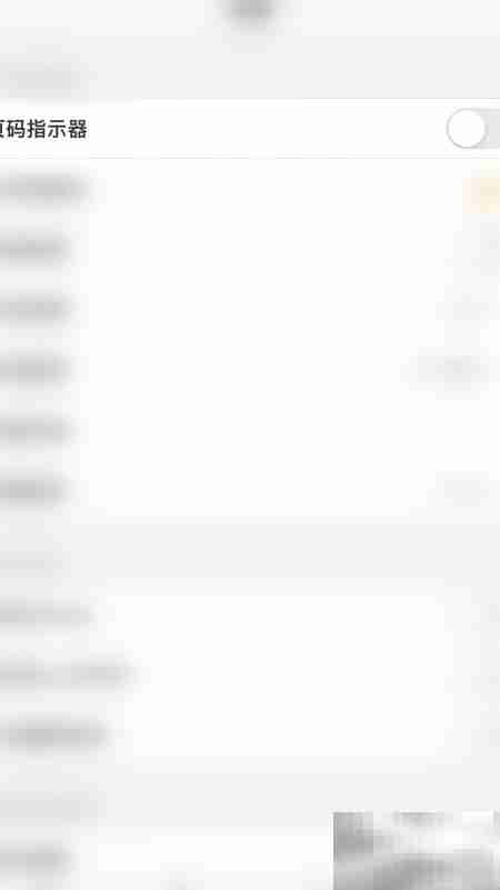 停用Reader Free页码指示器