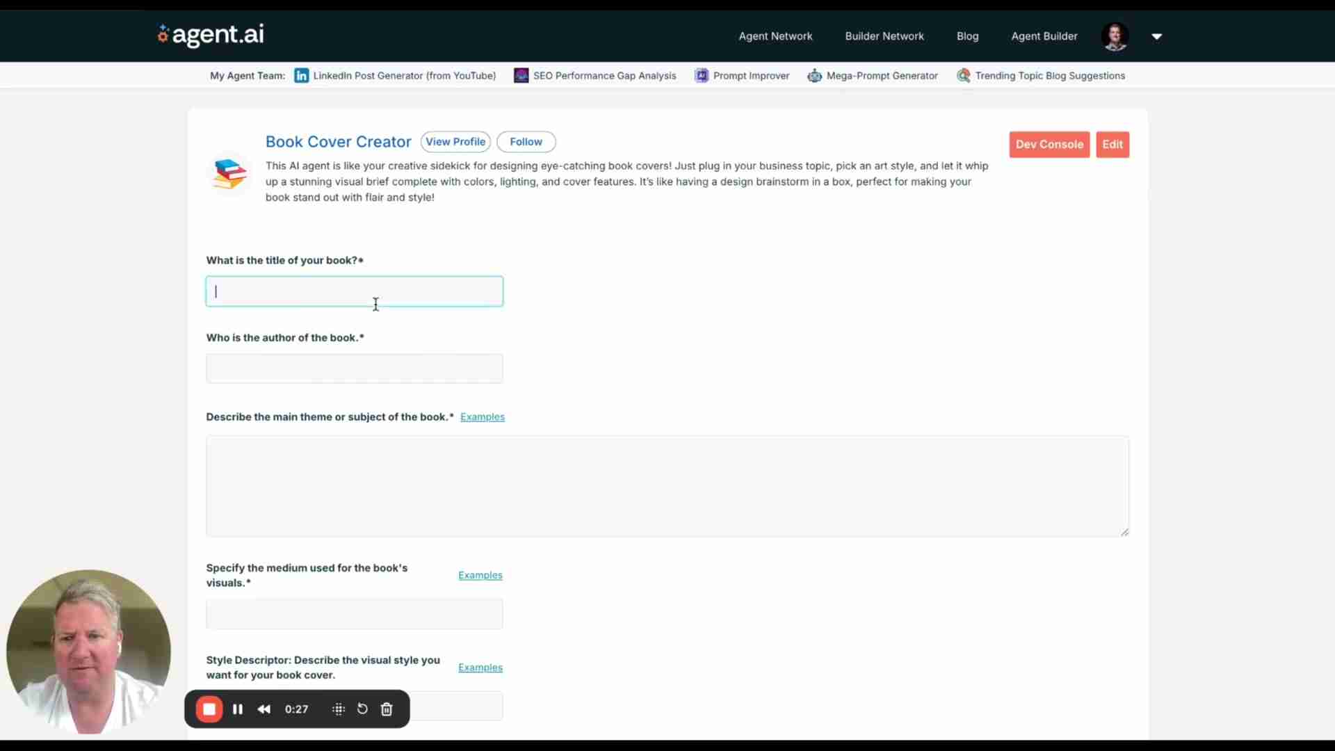 使用Agent AI Book Cover Creator轻松设计吸睛图书封面