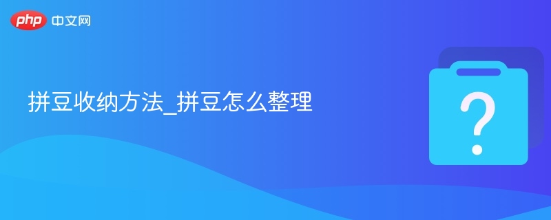 拼豆收纳方法_拼豆怎么整理