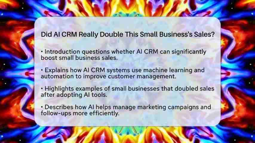 AI CRM：如何助力小企业销售额翻倍增长？