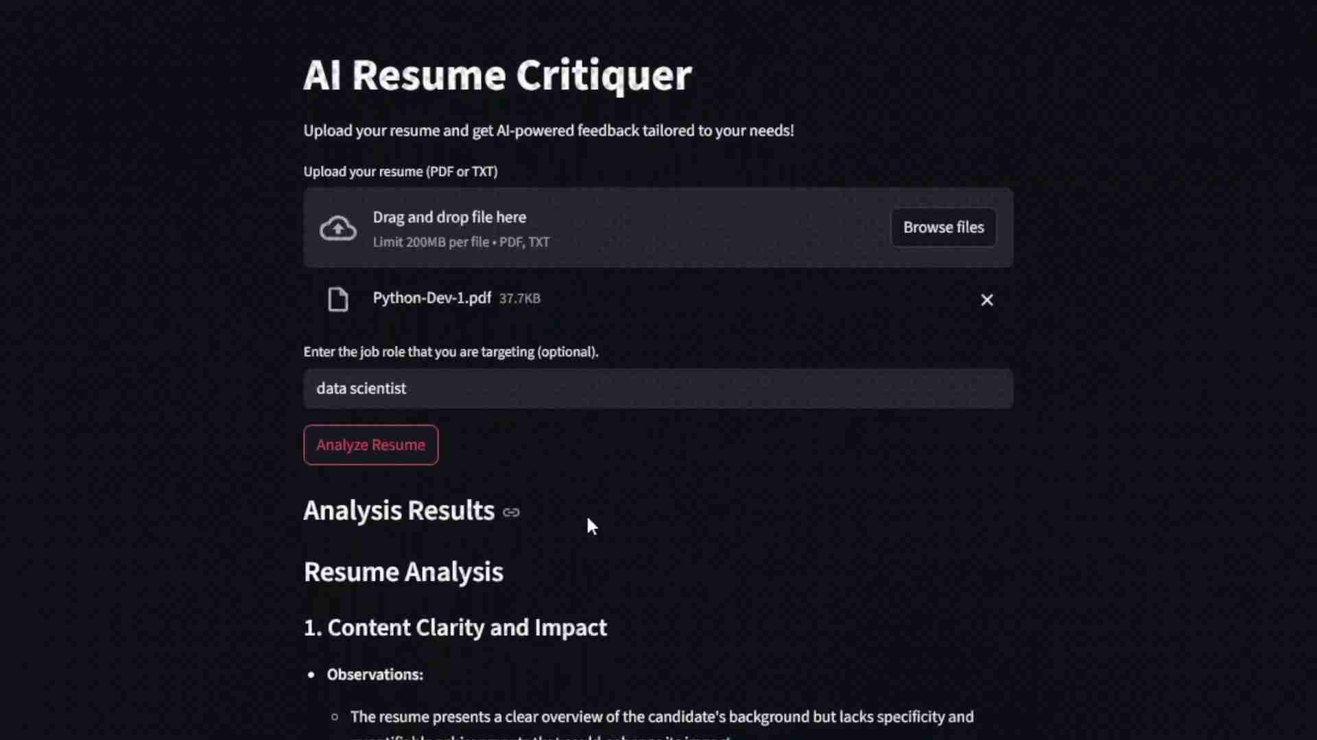 AI简历助手：利用Streamlit和OpenAI打造简历优化利器