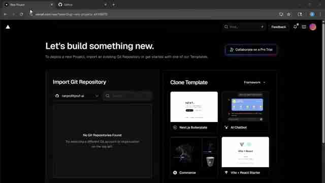 AI驱动的Vercel和GitHub：新手建站全攻略