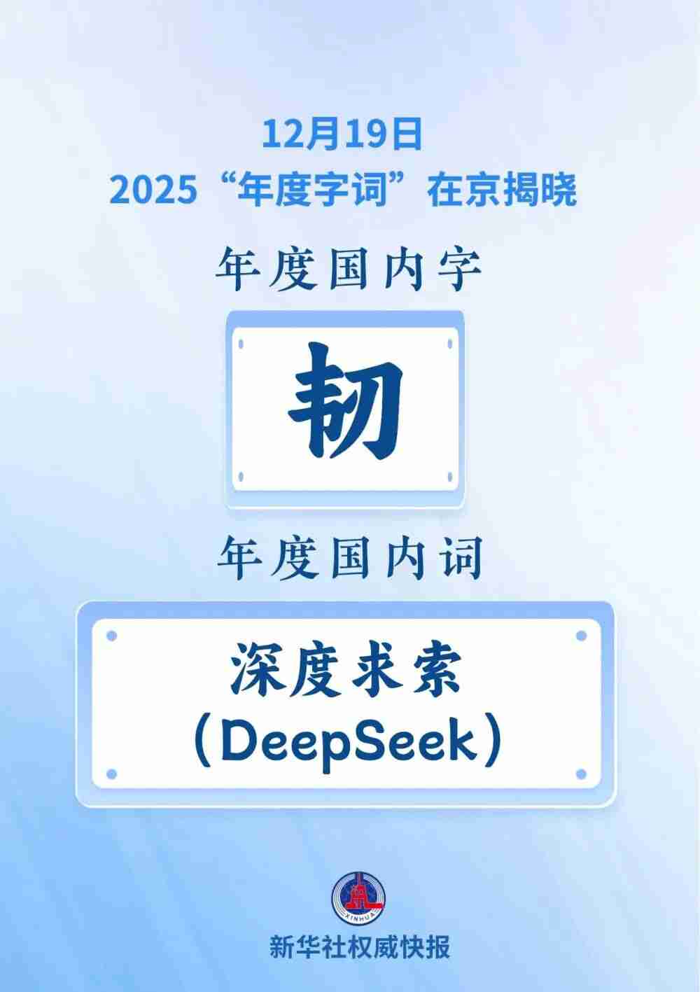 2025 年度国内词：“深度求索（DeepSeek）”