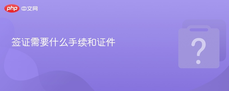 签证需要什么手续和证件