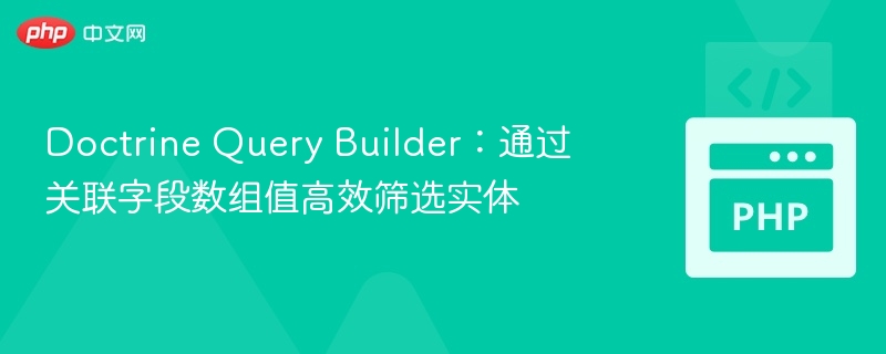 Doctrine Query Builder：通过关联字段数组值高效筛选实体
