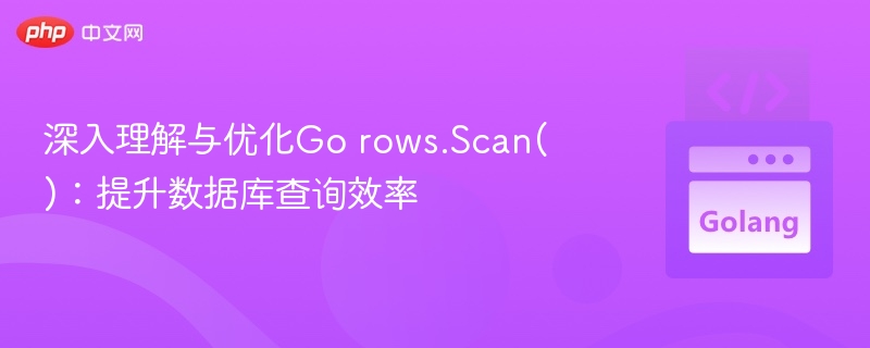 深入理解与优化Go rows.Scan()：提升数据库查询效率